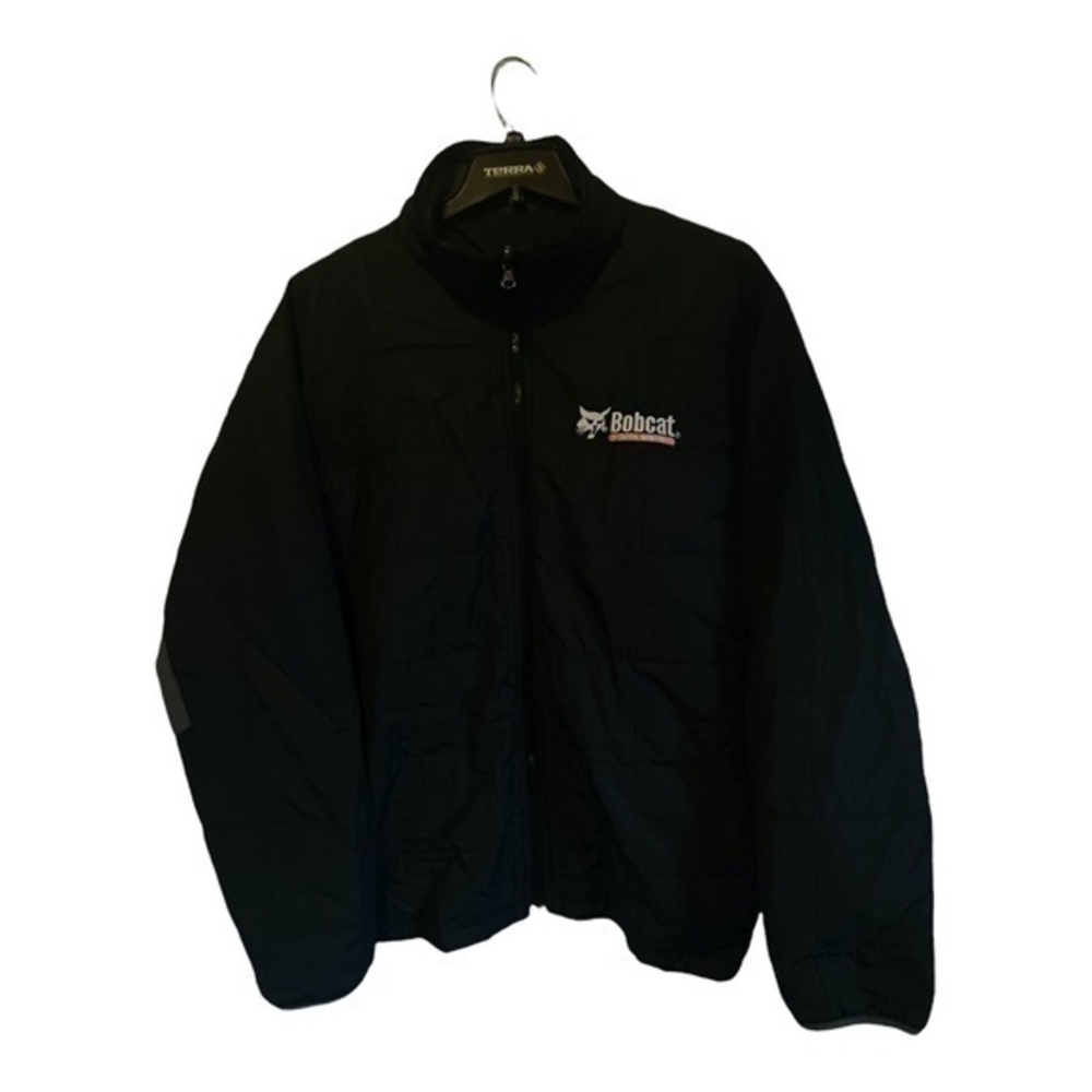 CX2 Mens Bobcat of Central Manitoba Puffer Coat Jacket Black Grey Size 3XL